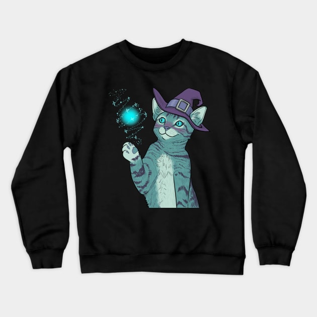 Magic cat Crewneck Sweatshirt by Strzmarta